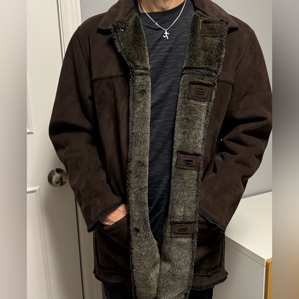 Joseph Abboud Dark Brown Shearling Jacket